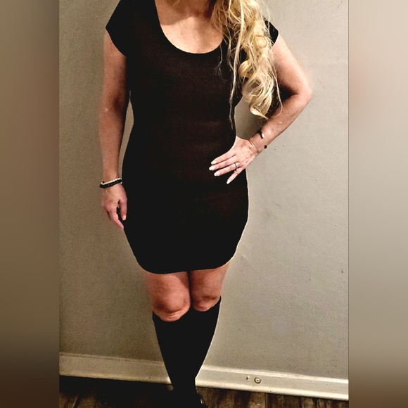 H&M DIVIDED Black Mini Dress w/ Strappy Back - Sexy AND EXTREMELY WELL MADE!!! - Picture 8 of 9